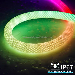 แถบไฟนีออน LED ประดับ360องศาทำจากซิลิโคนมีความยืดหยุ่นสี RGB แบบยืดหยุ่นได้สำหรับตกแต่งคริสต์มาสแบบหรูหรา DC5V - Product Image 3