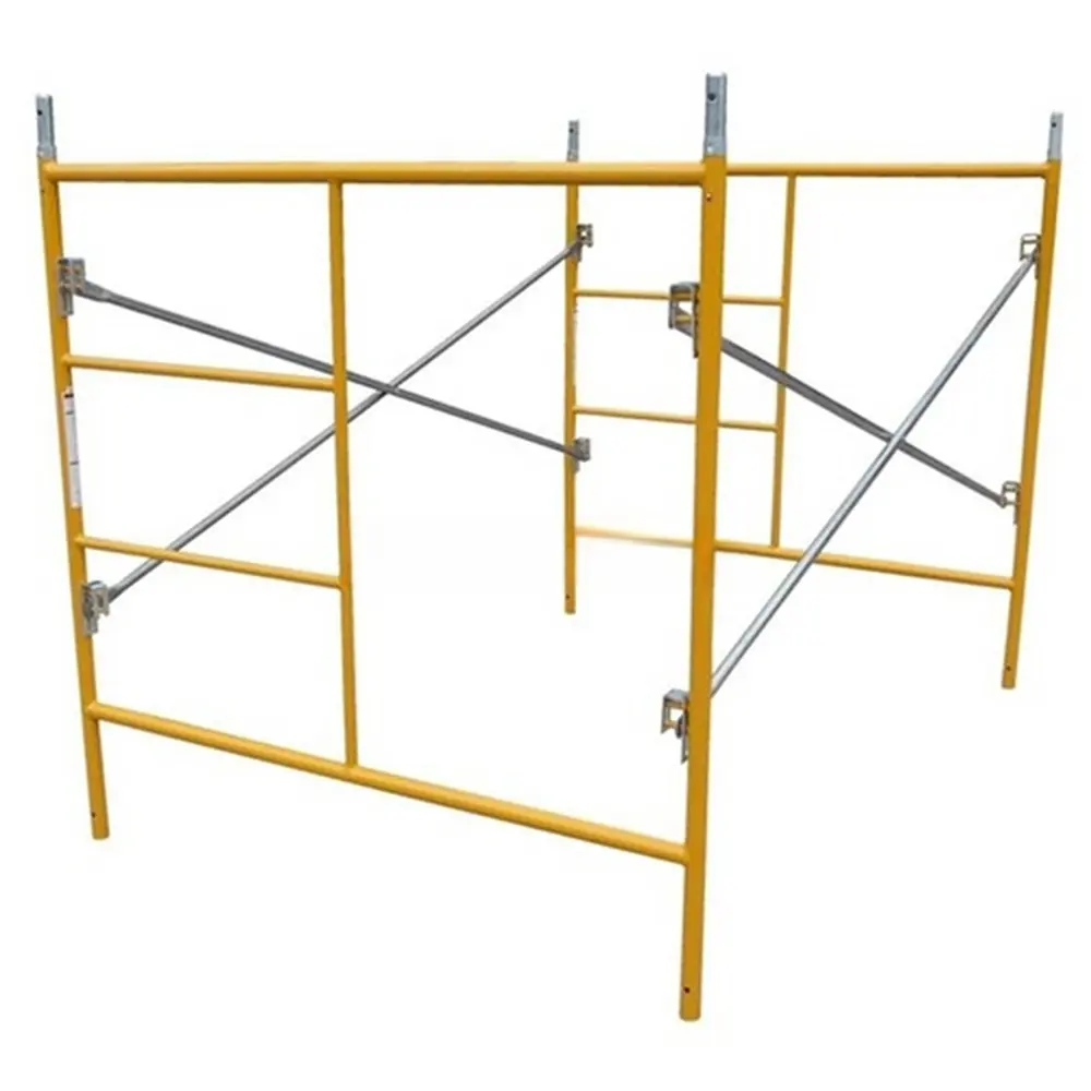 ZYTJ Factory Construction Steel 1219X1700, 1930X1219mm, 1219X914mm System Monkey Ladder Painted Scaffolding Frame Framework