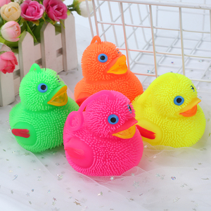 Trực Tiếp Mềm TPR LED Light Animal Duck Puffer Bóng Căng Thẳng Bóng Với Ánh Sáng Cho Trẻ Em Đồ Chơi Khuyến Mại Nhấp Nháy <span class=keywords><strong>Bouncy</strong></span> Bóng Quà Tặng - Product Image 1