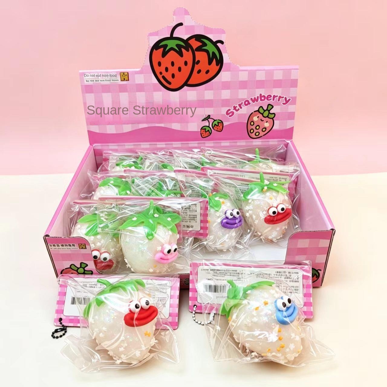 Fresas divertidas que cambian de color, 12 en una caja