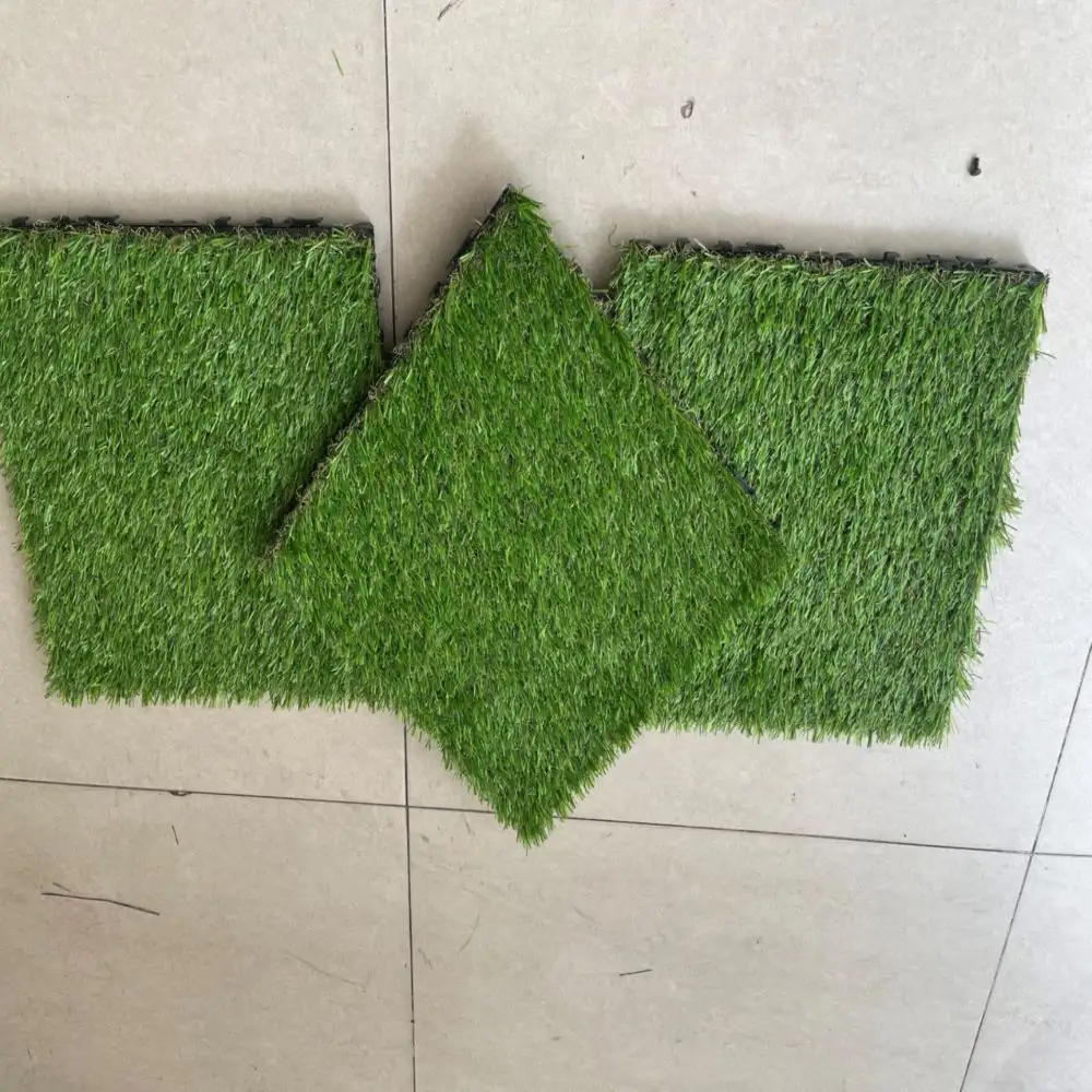 Mattonelle artificiali all'aperto dell'erba del tappeto erboso del giardino poco costoso all'ingrosso HPG-2014VN