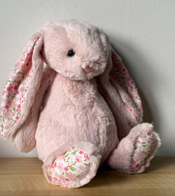 Easter light pink floral rabbit