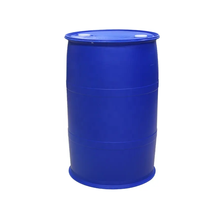 Tambor de plástico HDPE azul de 200L, barril químico de 200 litros/KG, Cubo de moldeado por soplado, doble tapa, 55 galones, tambor de plástico