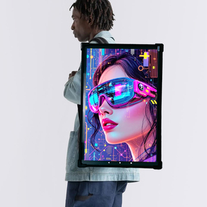 New Original Waterproof Walking Billboard <strong>LCD</strong> Outdoor Video Player Portable Backpack <strong>Display</strong> Billboard with Rotation <strong>Function</strong> - Product Image 1
