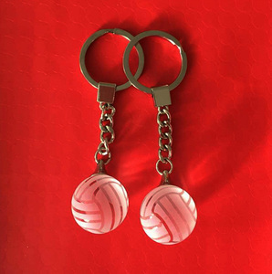 Thủy tinh pha lê thể thao bóng chày bóng rổ bóng chuyền bóng đá bóng Keyring MH-YS0432 - Product Image 4