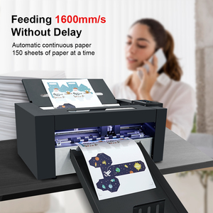 ZD350 Ultra çift kafa otomatik kalıp kesme makinası kırma A3 A4 levha vinil yapışkan kesici etiket kutusu kağıt çizici kesme makinası - Product Image 2