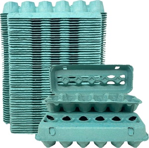 Tùy chỉnh có thể tái chế phân hủy sinh học khay trứng giấy chất lượng bột giấy các tông khay trứng dùng một lần - Product Image 3