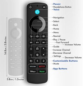 G25N8L for Amazon Alexa Voice <strong>Remote</strong> Pro with <strong>Remote</strong> Finder, TV Controls and Backlit Buttons - Product Image 3