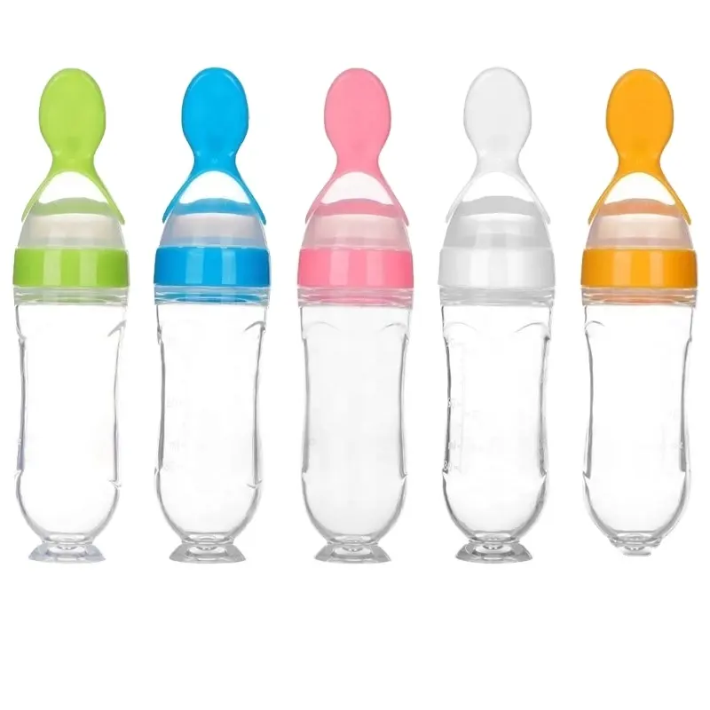 Bé muỗng chai Feeder dropper Silicone thìa cho ăn y học trẻ em Toddler dao kéo đồ dùng trẻ em phụ kiện sơ sinh