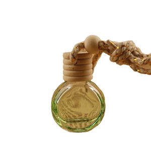 Hình Elip 10ml Gradient màu xanh hồng Vàng thủy tinh xe khuếch tán chai với dây rỗng nhỏ Nước hoa xe hơi treo bao bì - Product Image 3