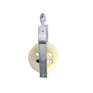 Gancho de polea de tracción de cable de polea única de grado industrial Rodillo de encordado aéreo OEM personalizable para encordar Conductor de cable - Product Image 6