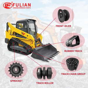 Compact Track Loader Undercarriage Parts Front Idler Rear Idler Sprocket Bottom Roller Rubber Track for Wacker Neuson <strong>SM</strong> Series - Product Image 1