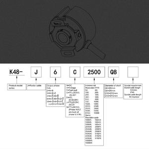 A-ZKD-12-102,4 BM-G05L-C gitter rotary encoder maschine werkzeug motor verschiebung sensor VON KZ48 1024ppr encoder - Product Image 5