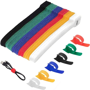 Heavy Duty <strong>Custom</strong> Nylon Size Type ultra Thin 150mm 15cm Purple Reusable <strong>Hook</strong> <strong>and</strong> <strong>Loop</strong> Holder Cable <strong>Ties</strong> - Product Image 1