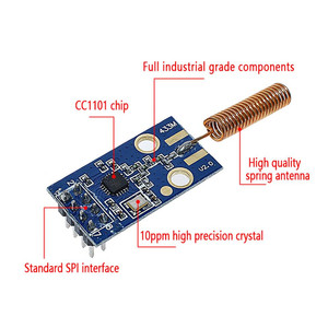 Taidacent OOK ASK Modulazione MSK Programmabile di Controllo SPI NRF 2500 Wireless RF Transceiver Module 433M 433MHZ CC1101 - Product Image 4