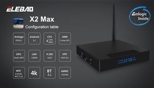 Dispositivo de TV inteligente X2 Max, decodificador con Android 8,1, 4GB de RAM + 32GB de ROM, cuatro núcleos, 2,4 GHz, compatible con BT 4,1/WiFi/3D/4 K/H.265 - Product Image 3