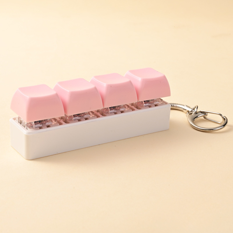 Four buttons-white background-pink