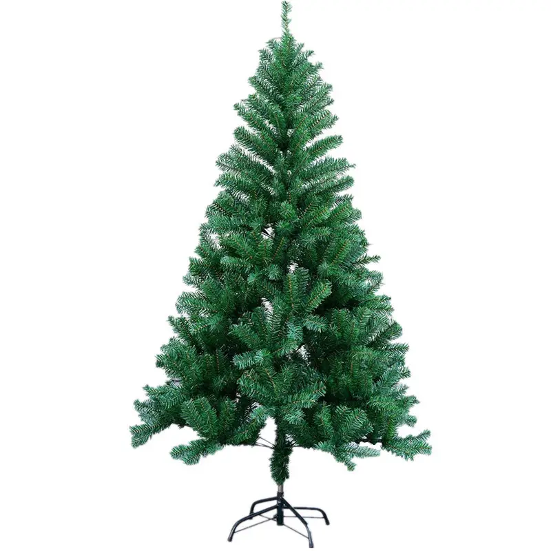 Home festival decoration natural green PVC   PE artificial christmas tree with Iron foot party decorations ornaments christmas