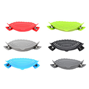 New Design Silicone Colander &amp; Strainer Clip-On Kitchen Sink and All <strong>Pots</strong> and Bowls Efficient Vegetables <strong>Straining</strong> Tool - Product Image 1