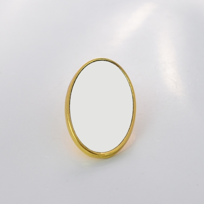 Spilla ovale vuota da 30 mm in oro