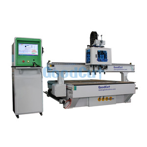 2024 gran oferta enrutador CNC integrado de 3 ejes con máquina cortadora de cuchillo vibratorio cabezal de proceso neumático múltiple para carpintería - Product Image 1
