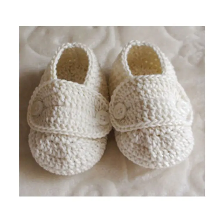 Chaussures crochetées à la main pour bébés garçons, personnalisées, en coton, pour tout-petits, vente en gros de chine, 100%