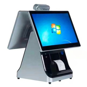 LKS-POS550 15,6 дюймов двойной экран, подлинные плоские все-в-одном сенсорные системы POS для кассовых операций - Product Image 2