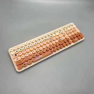 新款C型充电端口无线蓝牙键盘复古圆键定制3D打印键盘 - Product Image 6
