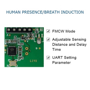 MS58-2020D20M4-LIVE rilevamento del respiro sensore di movimento a microonde modulo Radar a microonde da 5.8Ghz sensore di presenza umana FMCW - Product Image 2