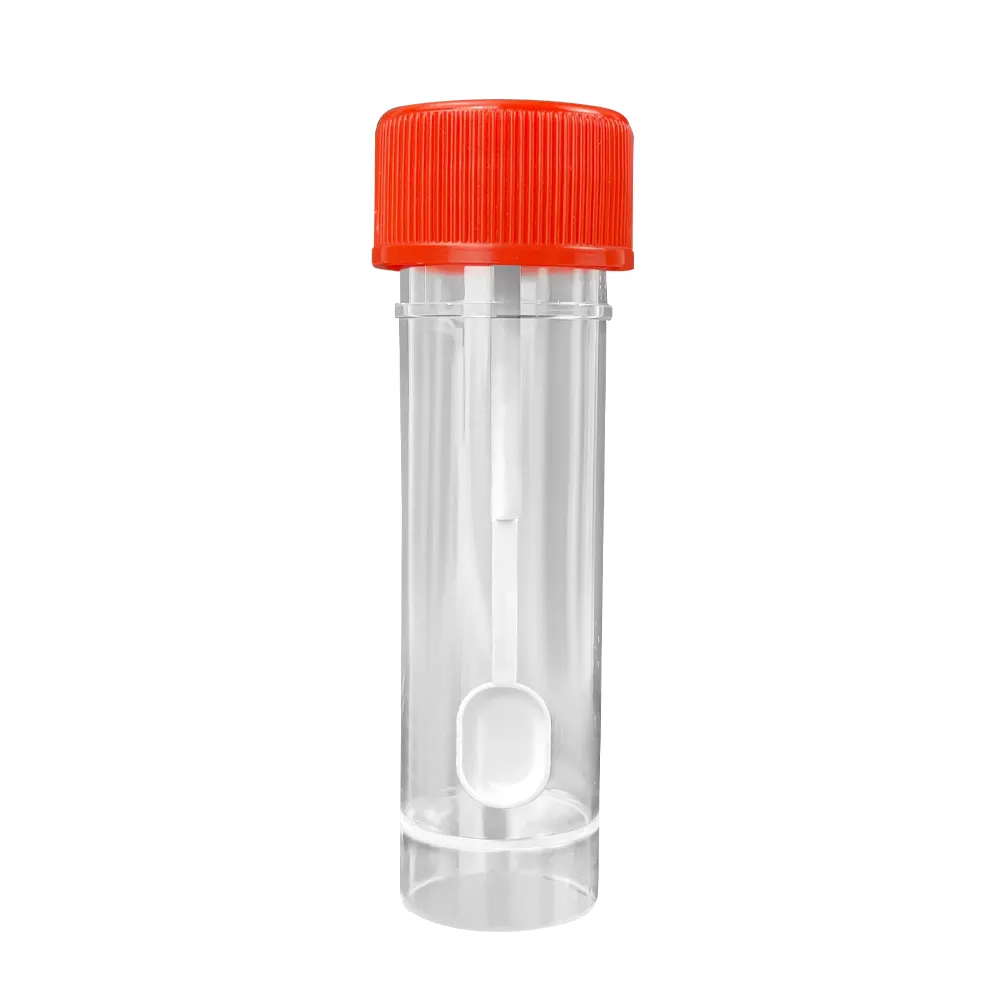 Botella de recolección de heces de 30ml Botella de muestra de heces de tornillo