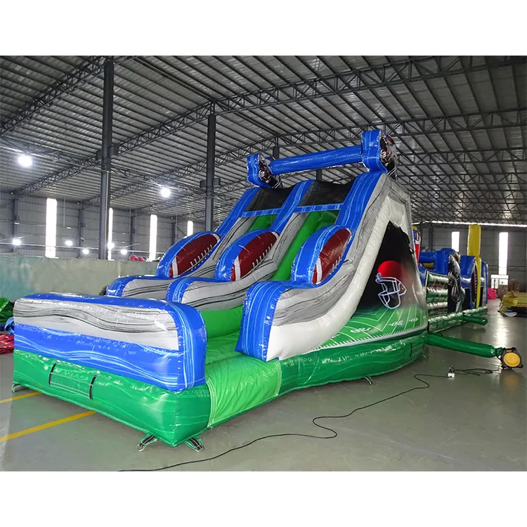 Bên ngoài chướng ngại vật với phá hoại bóng trẻ em Inflatable bouncy khóa học để bán thương mại Jumper Đảng Inflatable obstacl
