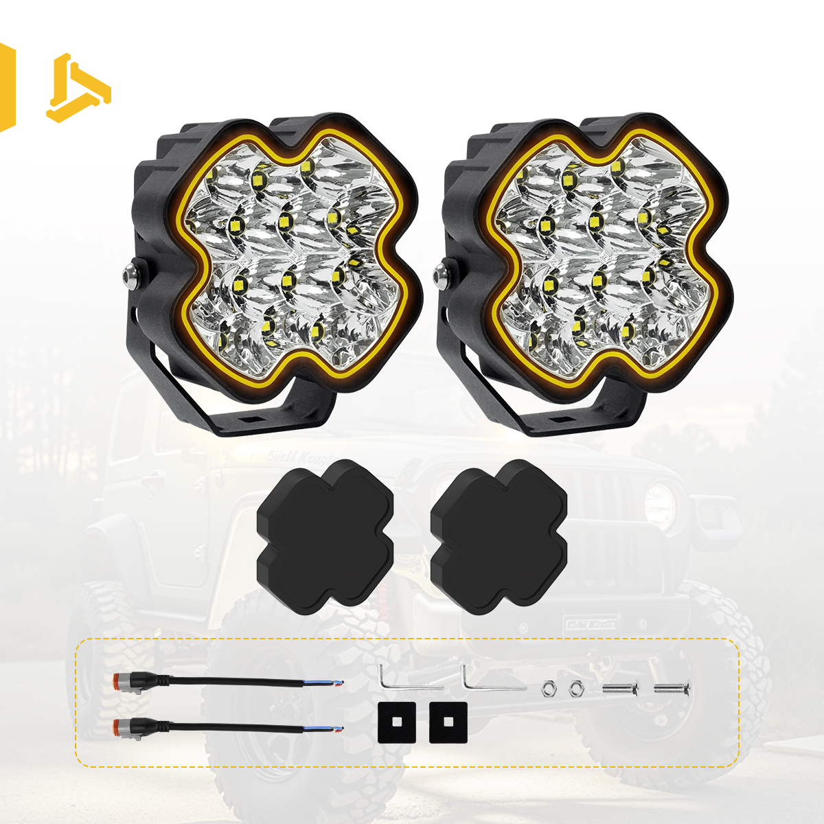 Kit de luces (par + cubierta negra)