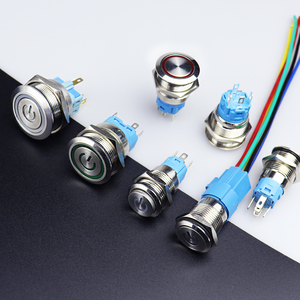 Biểu Tượng Tùy Chỉnh 19Mm Đèn Công Tắc Nút Nhấn Mạ Đồng/Đen Oxit Kim Loại Đèn LED Chốt Phẳng/Quạt Tạm Thời Cho Ô Tô - Product Image 3