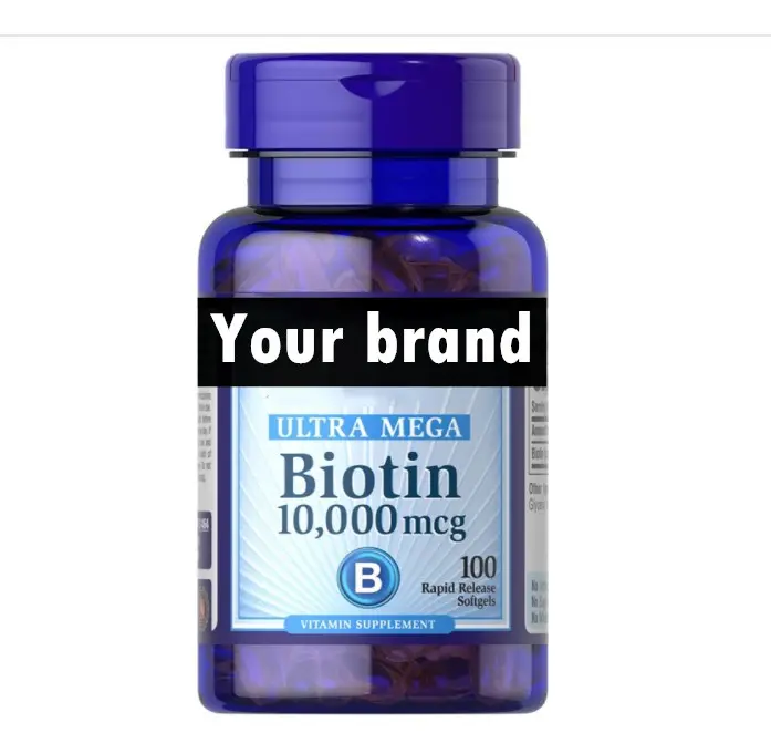 Collagene con capsula di biotina 10000 Mcg, aiuta a promuovere la salute della pelle, dei capelli e delle unghie