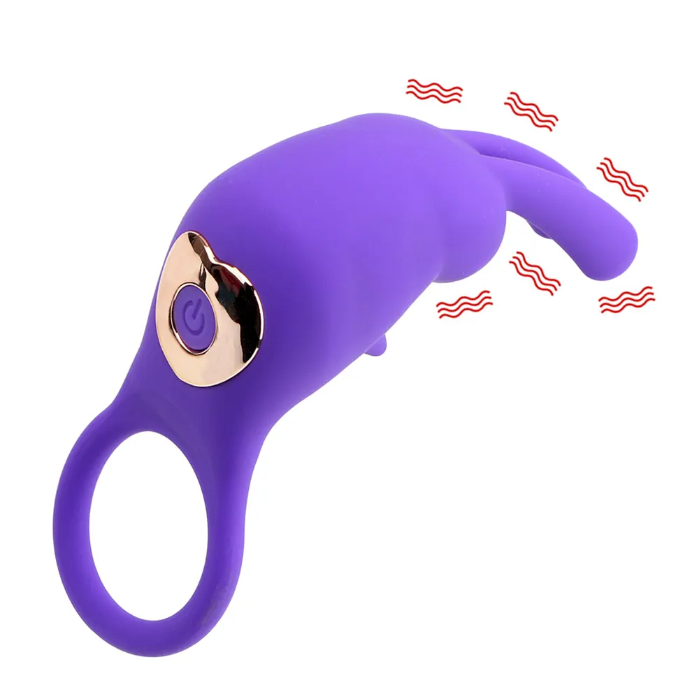 Clitoride stimolare vibratore Cock Ring vibrante doppio pene anelli maschio adulto giocattoli stimolatori clitoride punto G per uomo donna