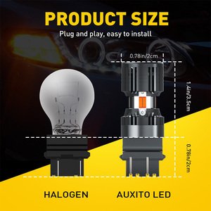Built to CANBUS 3157 LED ampul Amber sarı dahili direnç ile 3156 Anti hiper flaş hata ücretsiz dönüş sinyal ışığı park 2 adet - Product Image 3