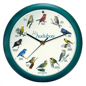 カスタムブランドの壁の歌う鳥の時計、鳥の音が付いている10 "12インチの水晶の壁の時計