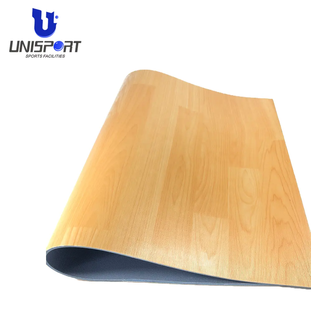 UNIsport PVC 나무 바닥 도매 농구 바닥 실내 스포츠 코트