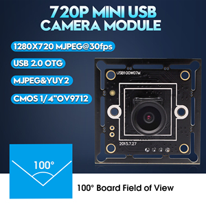 Modulo fotocamera Mini USB ELP 720P HD con obiettivo a 100 gradi driver gratuito lightburn Camera, Raspberry Pi, Jetson Nano camera - Product Image 2