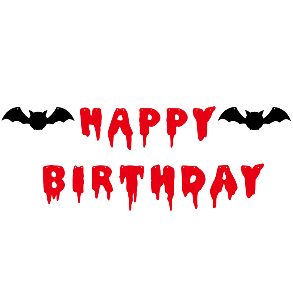 Chauve-souris lettre rouge joyeux anniversaire