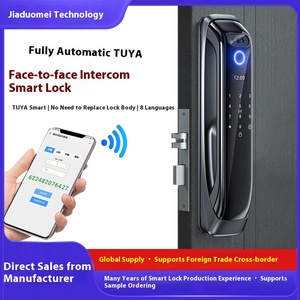 Wifi Smart Lock Gezichtsherkenning Vingerafdruk Toegang Houten Deur Monitor <span class=keywords><strong>Intercom</strong></span> Met Cloud Ondersteuning Thuis Gebruik Grensoverschrijdend Gebruik - Product Image 5