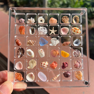 <span class=keywords><strong>Acrylic</strong></span> trong suốt vỏ hộp lưu trữ vuông <span class=keywords><strong>Acrylic</strong></span> trong suốt bên bờ biển thu nhỏ Mẫu hiển thị hình ảnh khung hộp đồ trang sức - Product Image 2