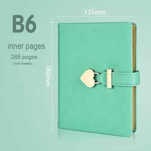 Cuaderno diario para niñas con cerradura y llave, caja de regalo impresa, organizador de embalaje para escribir - Product Image 2