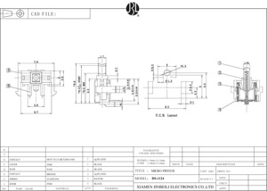DS-1124 Micro <strong>Switch</strong> SPST with Right Angle DIP Type DC12V 50mA Rating Micro <strong>Switch</strong> - Product Image 4