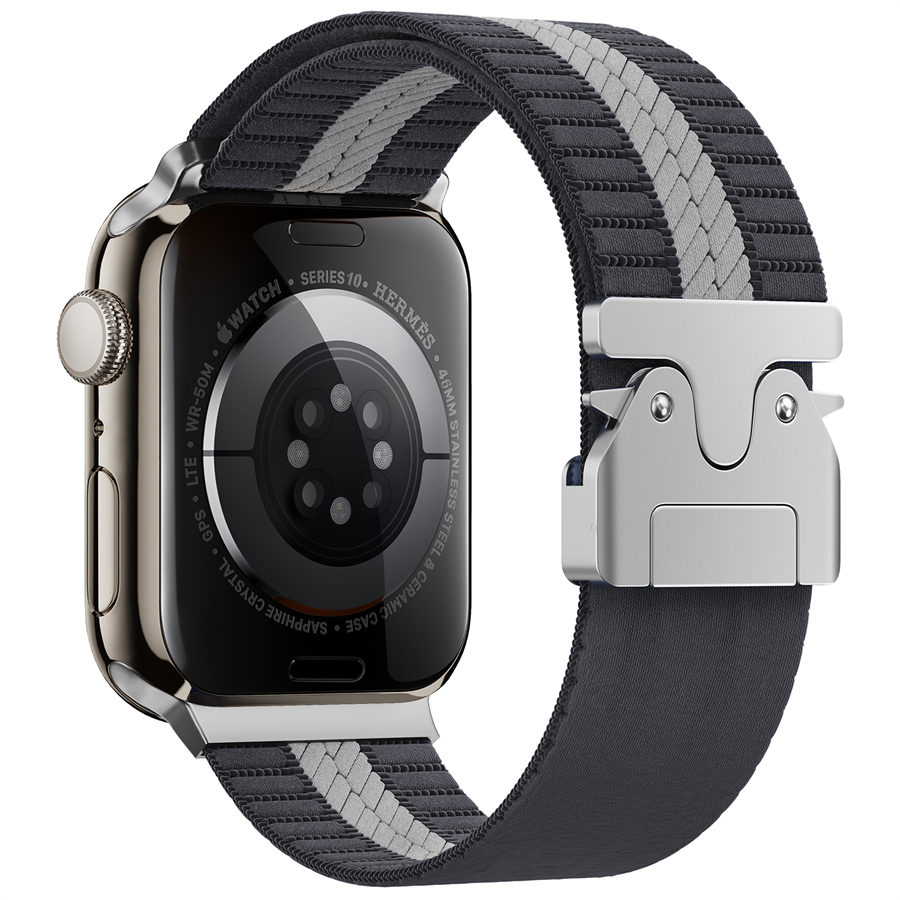 A3#Gray/White Double Stripes