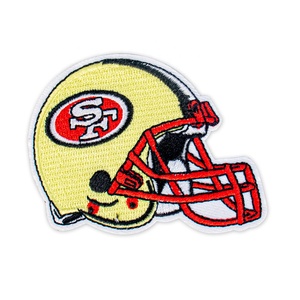 Tùy Chỉnh Bóng Bầu Dục Thêu Logo Đội Thêu Thể Thao Skull Vá Sắt Trên Thêu Mũ Bảo Hiểm Huy Hiệu Các Bản Vá Lỗi - Product Image 6