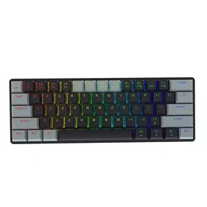 Mini Teclado mecánico personalizado de fábrica de 61 teclas, 60% tri-modo, retroiluminación LED RGB de colores mezclados, Teclado mecánico para Juegos de oficina - Product Image 3