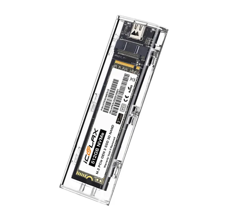 Icoolax nhà máy bán buôn USB 3.1 Type-C NVMe M.2 SSD NGFF HDD ổ cứng bao vây Đầu đọc Bộ chuyển đổi NGFF ổ cứng trường hợp