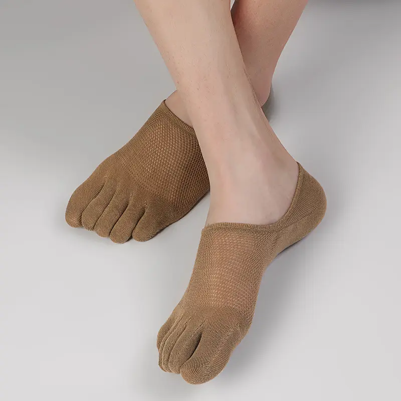 İlkbahar yaz erkek No Show çalışan görünmez pamuk ayrı beş ayak çorap