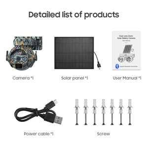 Cámara CCTV de visión nocturna con batería solar de baja potencia 4G 3K IP65 con sensor CMOS de tarjeta SIM Wifi de detección humana PIR - Product Image 5